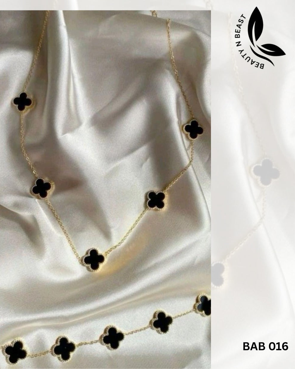 Stainless Steel Floral Necklace and Bracelet set