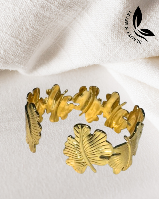 Stainless Steel Floral Handcuff.