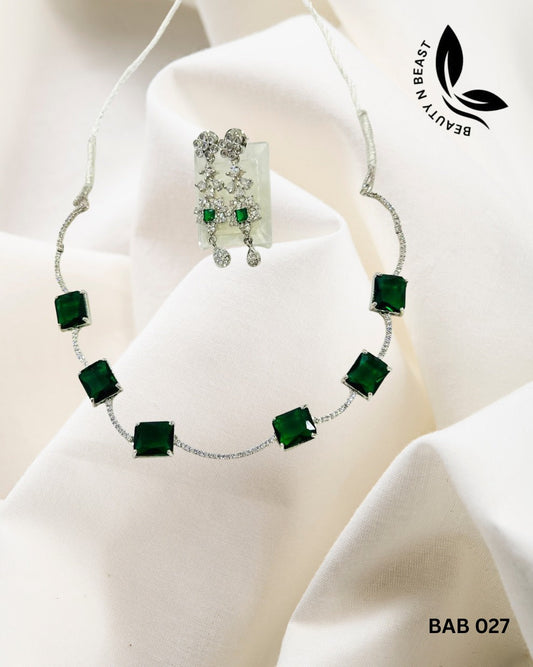 Zircon Emerald Jewelry Set